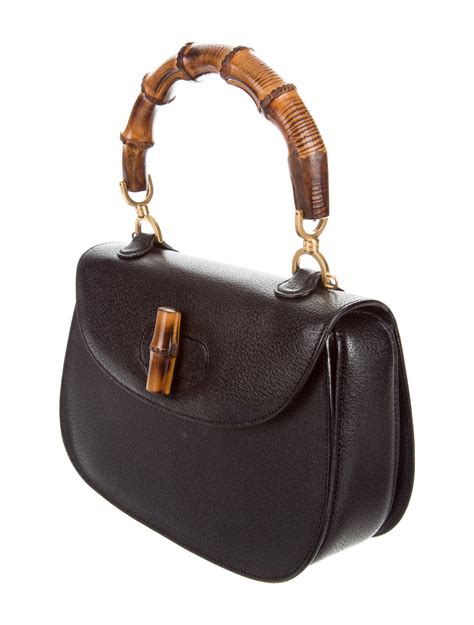 gucci bag with wood handle|Gucci vintage bamboo handle handbag.